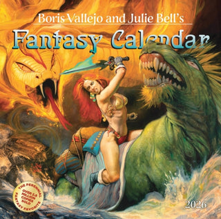 Cover image for 9781523531165 - Boris Vallejo and Julie Bell's Fantasy Wall Calendar 2026