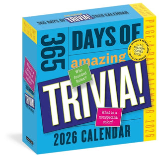 Cover image for 9781523531349 - 365 Days of Amazing Trivia Page-A-Day® Calendar 2026