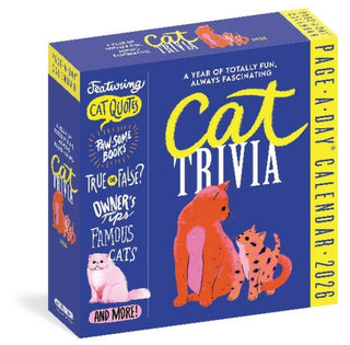 Cover image for 9781523531387 - Cat Trivia Page-A-Day® Calendar 2026