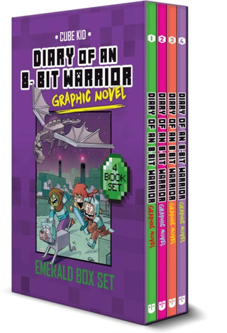 Supplemental image for 9781524885908 - Diary of an 8-Bit Warrior Graphic Novel Emerald Box Set