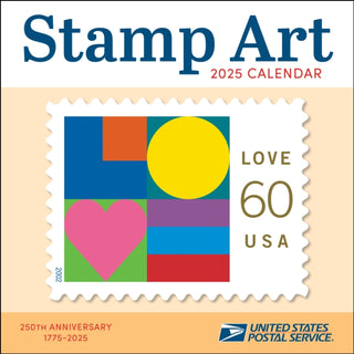 Cover image for 9781524886998 - United States Postal Service Stamp Art 2025 Wall Calendar