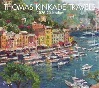 Cover image for 9781524896799 - Thomas Kinkade Travels 2026 Deluxe Wall Calendar