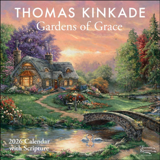 Cover image for 9781524896812 - Thomas Kinkade Gardens of Grace 2026 Wall Calendar with Scripture