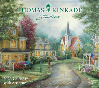 Cover image for 9781524896898 - Thomas Kinkade Studios 2026 Deluxe Wall Calendar with Scripture