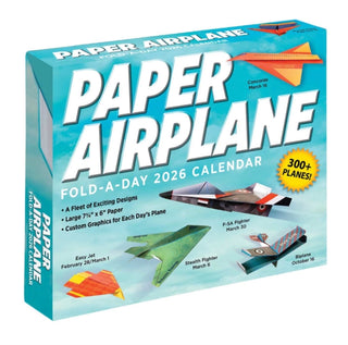 Cover image for 9781524897574 - Paper Airplane 2026 Fold-A-Day Calendar