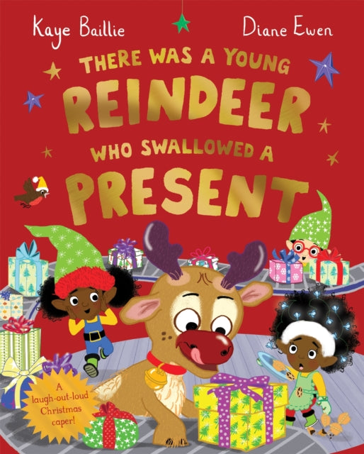 Cover image for 9781529068597 - There Was a Young Reindeer Who Swallowed a Present