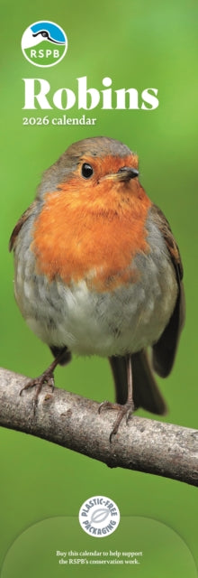 Cover image for 9781529829679 - Rspb Robins Slim Calendar 2026
