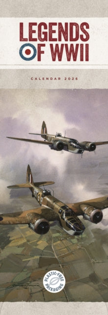 Cover image for 9781529847727 - Legends Of Wwii Slim Calendar 2026