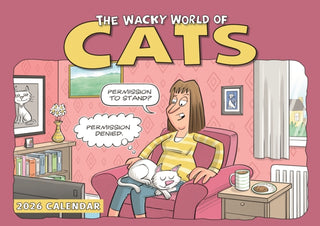 Cover image for 9781529848373 - Cats Wacky World A4 Calendar 2026