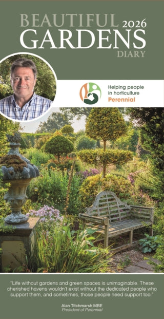 Cover image for 9781529848809 - Beautiful Gardens, Alan Titchmarsh Slim Diary 2026