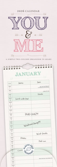 Cover image for 9781529849066 - You & Me Planner Slim Calendar 2026