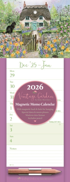 Cover image for 9781529849172 - Vintage Garden Weektoview Magnetic Calen