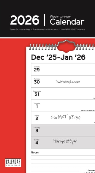 Cover image for 9781529849974 - Essential Weektoview Stubby Slim Calenda