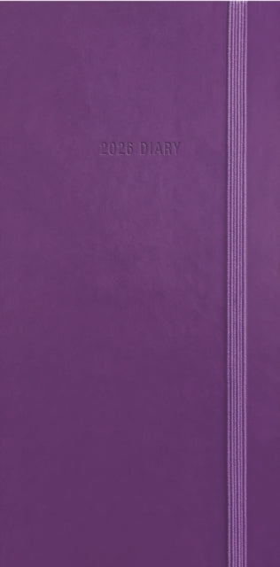 Cover image for 9781529850437 - Purple Soft Touch Deluxe Slim Diary 2026