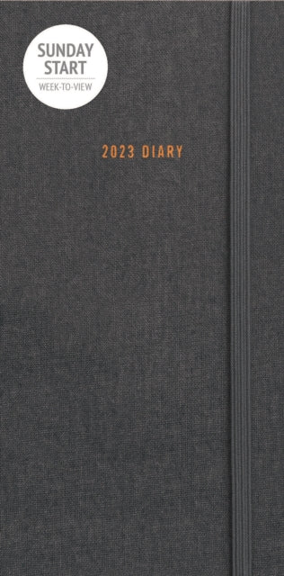Cover image for 9781529850444 - Charcoal Sunday Start Deluxe Slim Diary 2026