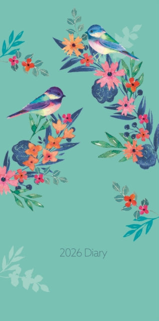 Cover image for 9781529853896 - Bird Floral Deluxe Slim Diary 2026