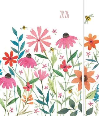 Cover image for 9781529853957 - Pretty Flowers Square Pocket Diary 2026