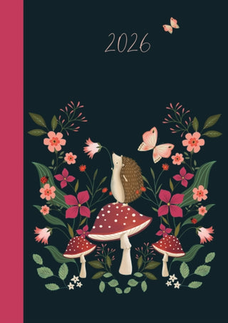 Cover image for 9781529854077 - Hedgehog and Toadstools A6 Diary  2026