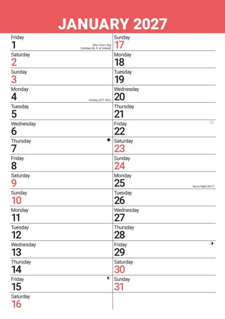 Cover image for 9781529862430 - Red & Black Large Engagement Planner A3