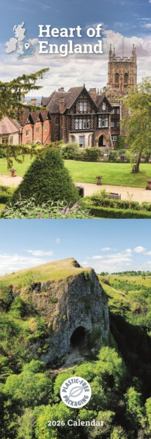 Cover image for 9781529897104 - Heart Of England Slim Calendar 2026