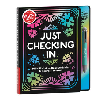 Cover image for 9781546116479 - KlutzPress Just Checking In: 100+ Fill-in-the-Blank Activities to Express Yourself