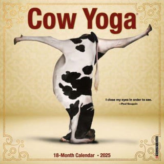 Cover image for 9781549245725 - Cow Yoga 2025 7 X 7 Mini Wall Calendar