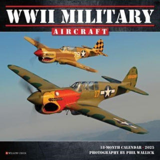 Cover image for 9781549246043 - WWII Military Aircraft 2025 7 X 7 Mini Wall Calendar