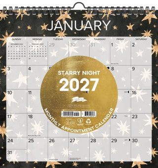 Cover image for 9781549265600 - Starry Night 2027 12" x 12" Spiral Wall Calendar