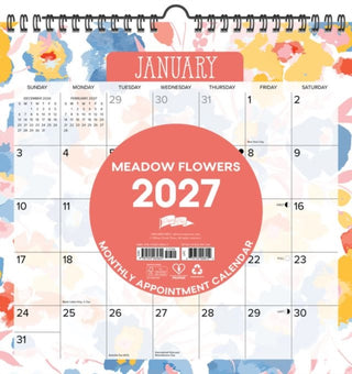 Cover image for 9781549265624 - Meadow Flowers 2027 12" x 12" Spiral Wall Calendar
