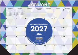 Cover image for 9781549266485 - Modern Geometric 2027 17" x 12" Monthly Deskpad