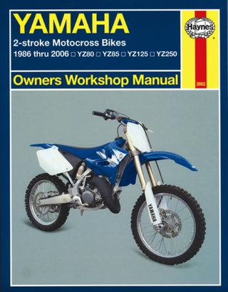 Cover image for 9781563926624 - Yamaha 2-stroke Motocross Bikes (86 - 06) Haynes Repair Manual