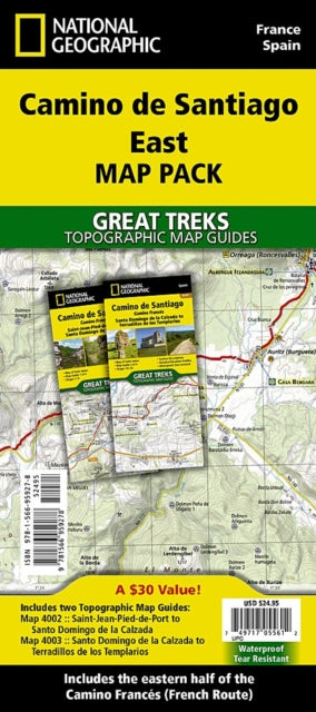 Supplemental image for 9781566959278 - Camino de Santiago East Map Map Pack Bundle