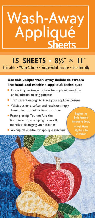 Cover image for 9781571209191 - Wash-Away Applique Sheets