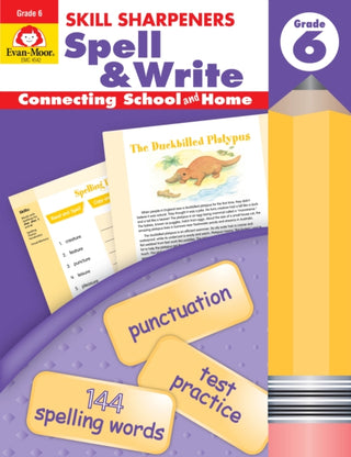 Cover image for 9781596730502 - Skill Sharpeners: Spell & Write Grade 6+