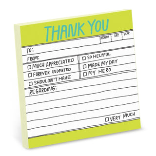 Cover image for 9781601065087 - Hand-Lettered Thank You Sticky Notes