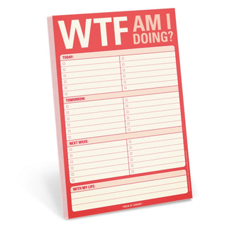 Cover image for 9781601066824 - Knock Knock WTF Am I Doing? Pad