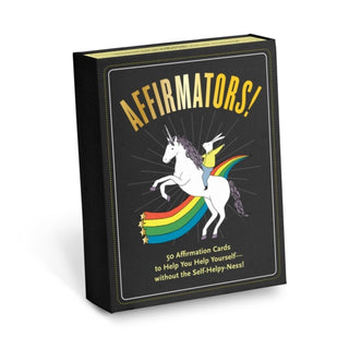 Cover image for 9781601067111 - Affirmators! 50 Affirmation Cards Deck to Help You Help Yourself - Without the Self-Helpy-Ness!