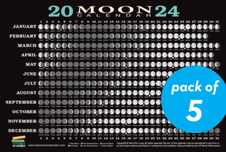 Cover image for 9781615199792 - 2024 Moon Calendar Card (5 pack)