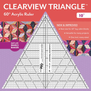 Cover image for 9781617452659 - Clearview Triangle™ 60° Acrylic Ruler - 10"