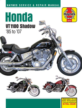 Cover image for 9781620921463 - Honda VT1100 Shadow (85-07) Haynes Repair Manual