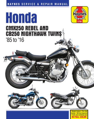 Cover image for 9781620923382 - Honda CMX250 Rebel & CB250 Nighthawk Twins (85-16)