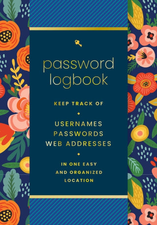 Supplemental image for 9781631069567 - Password  Logbook (Hip Floral)