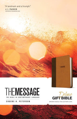 Cover image for 9781631465789 - The Message Deluxe Gift Bible (Leather-Look, Brown/Saddle Tan)