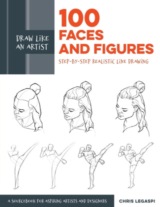 Cover image for 9781631597107 - Draw Like an Artist: 100 Faces and Figures