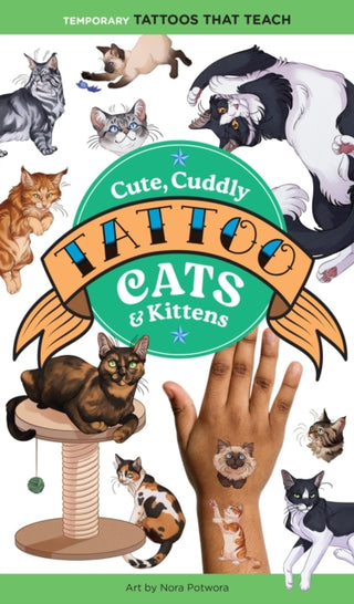 Cover image for 9781635867978 - Cute, Cuddly Tattoo Cats & Kittens
