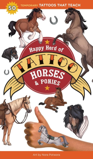 Cover image for 9781635869255 - Happy Herd of Tattoo Horses & Ponies