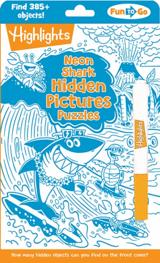 Cover image for 9781639622955 - Neon Shark Hidden Pictures Puzzles