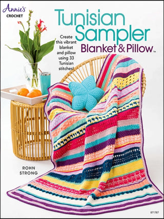 Cover image for 9781640254794 - Tunisian Sampler Blanket & Pillow