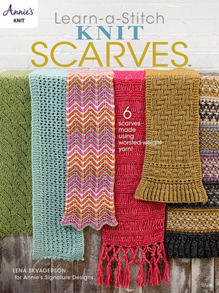 Cover image for 9781640255098 - Learn-a-Stitch Knit Scarves