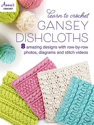 Cover image for 9781640256439 - Learn to Crochet Gansey Dishcloths